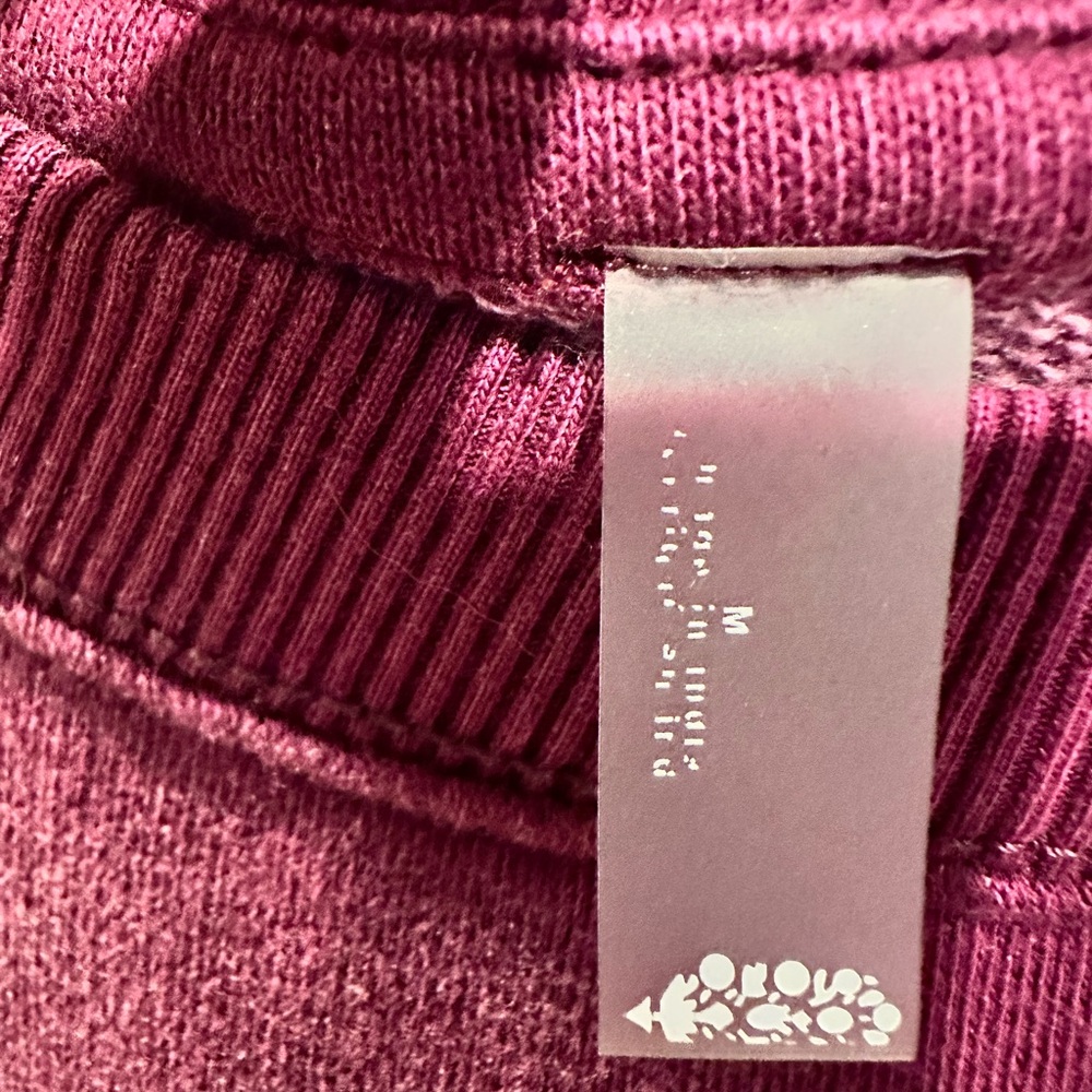 FP Movement All Star Crewneck Sweatshirt in Deep Mulberry Orange logo Size M - Picture 8 of 10